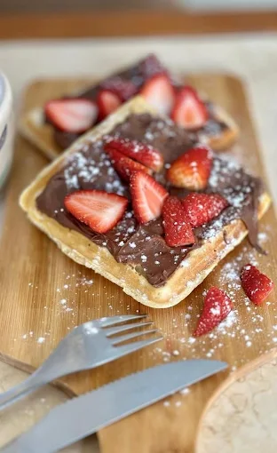 Waffles con frutas